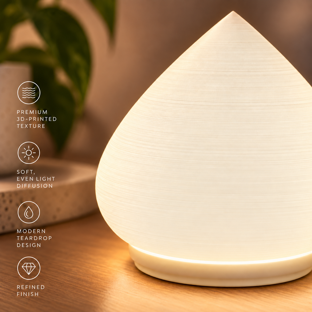 DROVA RGB table lamp dimensions and compact size