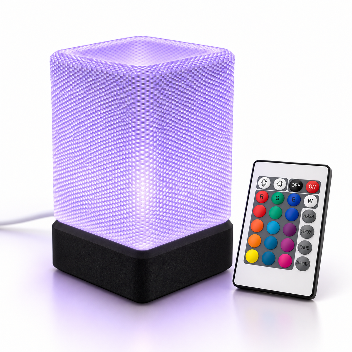 SPECTRA RGB table lamp on a clean white background