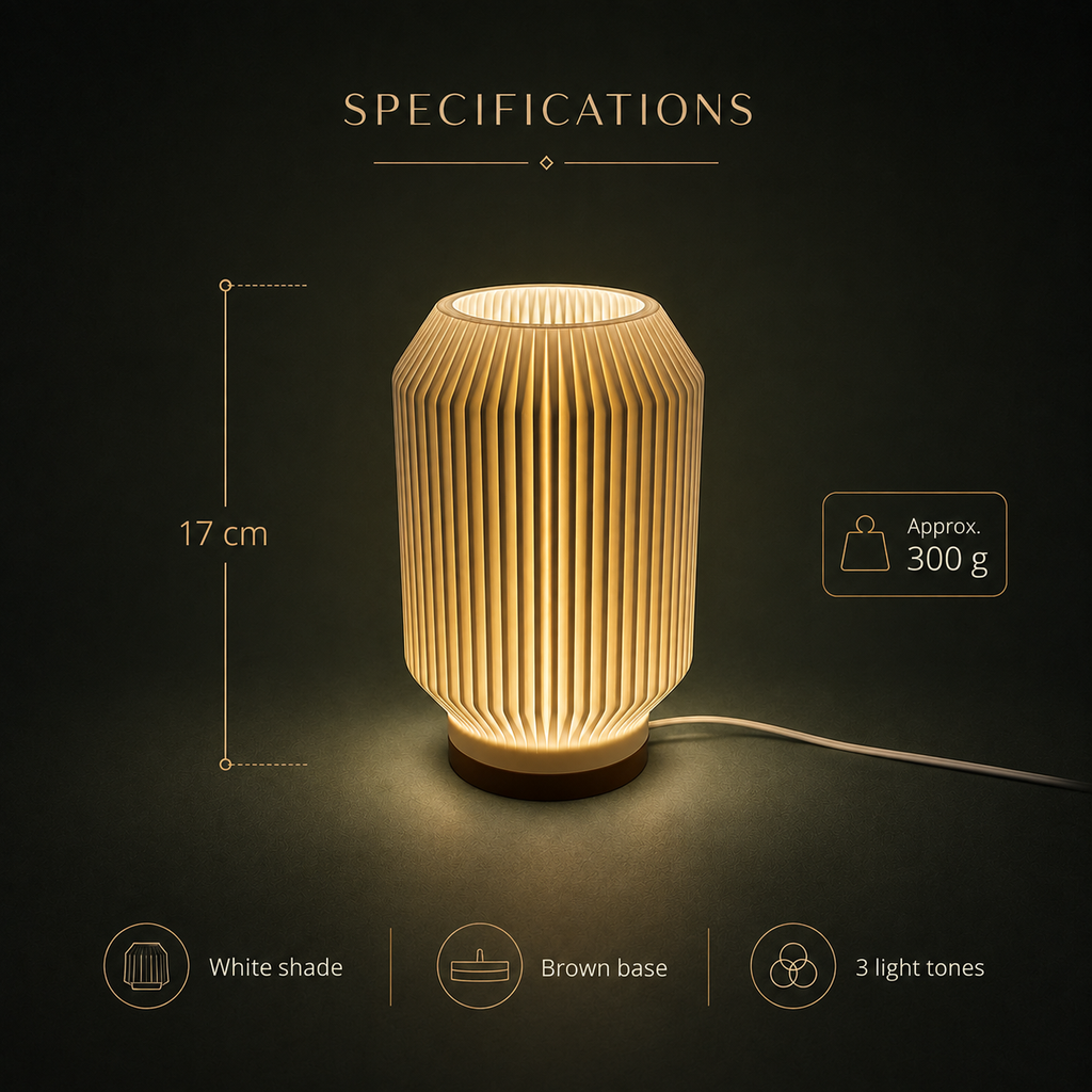 AERIS Table Lamp — dimmable 3-tone light by Orbita