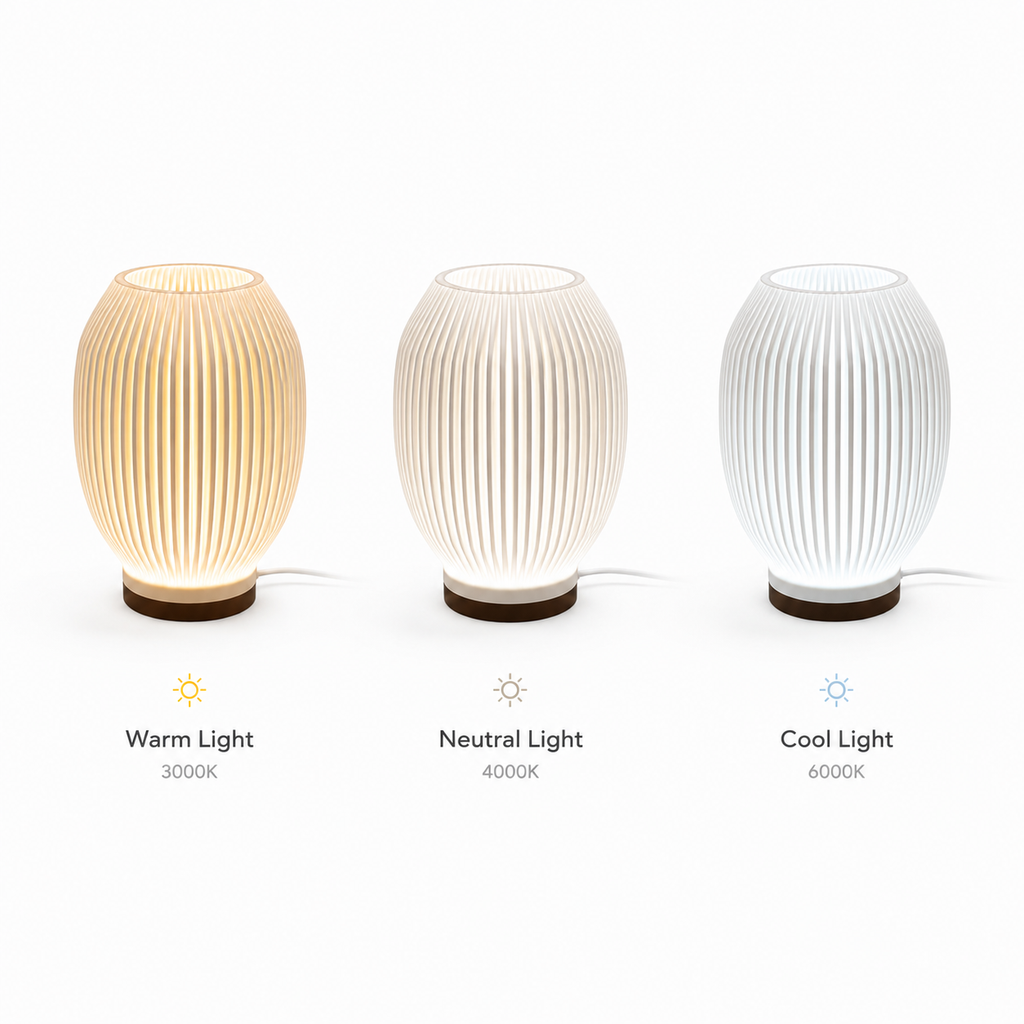 SOLARA Table Lamp — rounded dimmable 3-tone light by Orbita