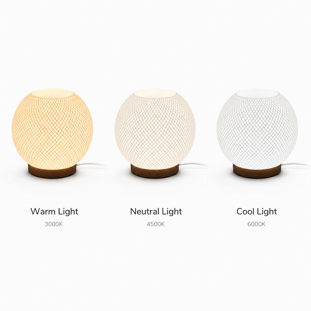 ELVIA Table Lamp — compact textured dimmable light by Orbita