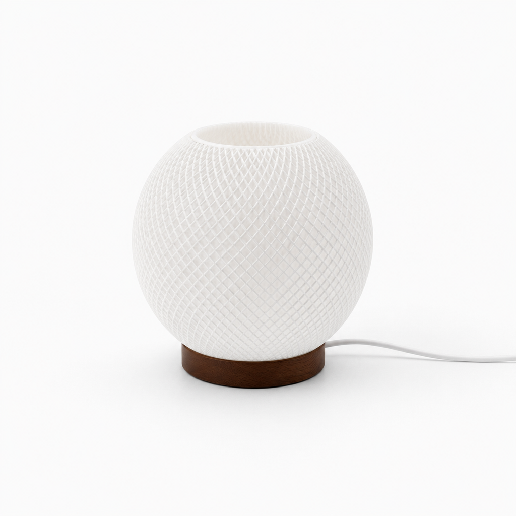 ELVIA Table Lamp — compact textured dimmable light by Orbita
