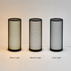 VEYA Table Lamp — black lattice dimmable light by Orbita
