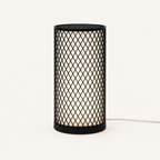 VEYA Table Lamp — black lattice dimmable light by Orbita