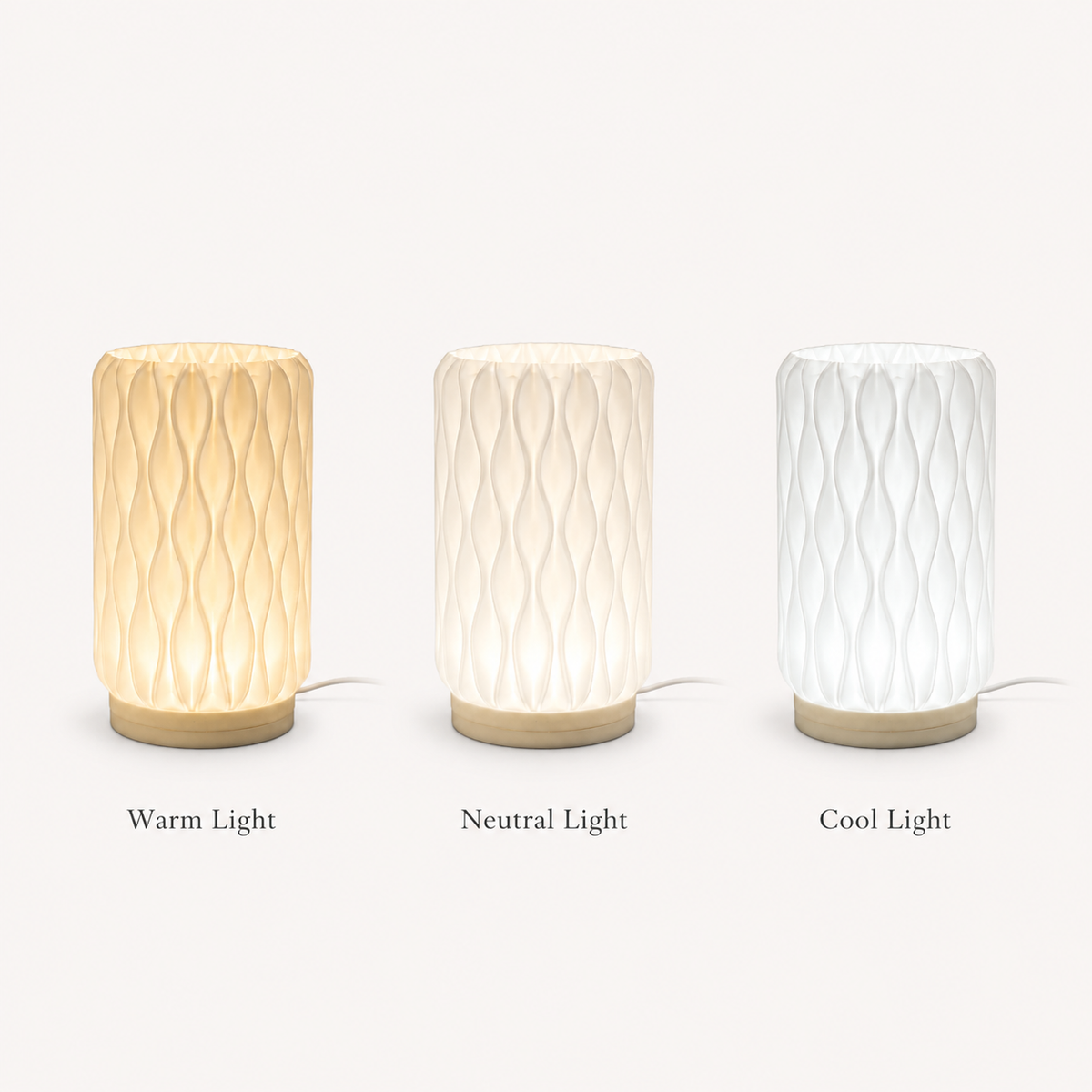 ONDA Table Lamp — compact sculptural dimmable light by Orbita