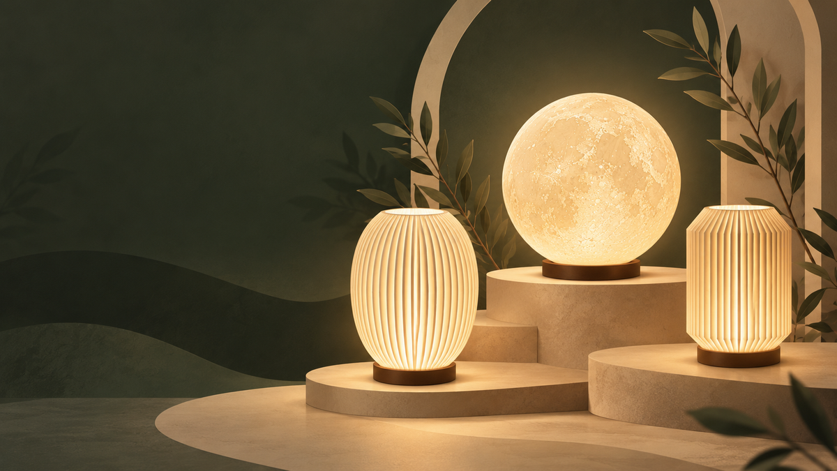 ORBITA sculptural table lamps styled in a modern Australian interior
