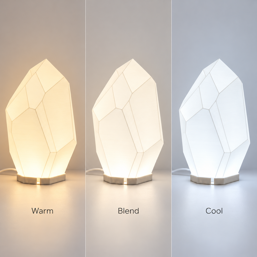 FACET Geometric Table Lamp 3-Tone Inline Control