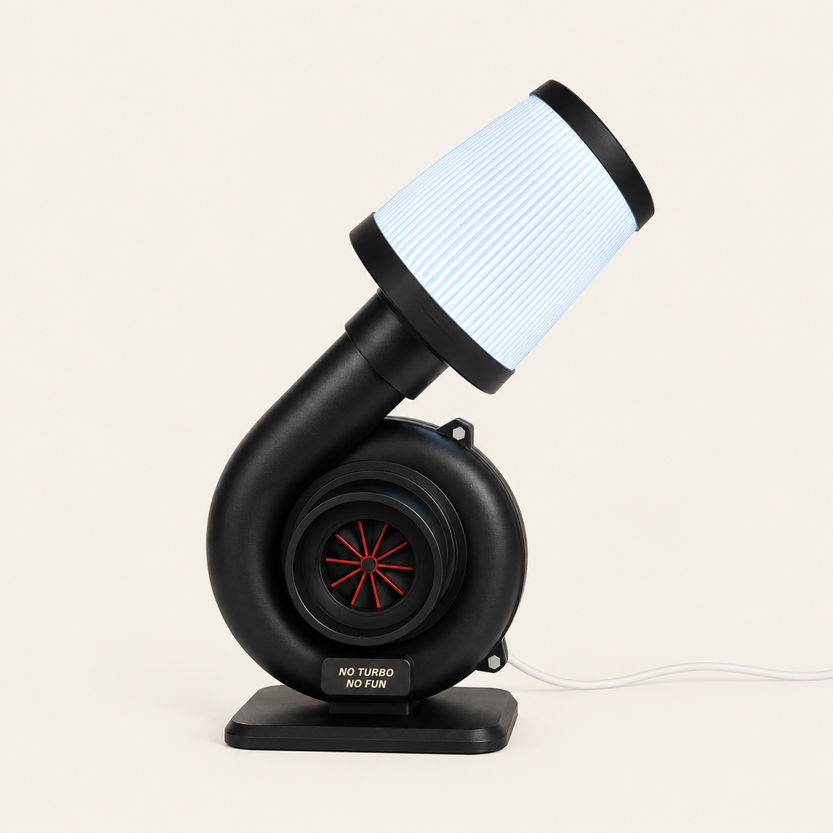 VORTEX RGB turbo-inspired lamp on a clean light background