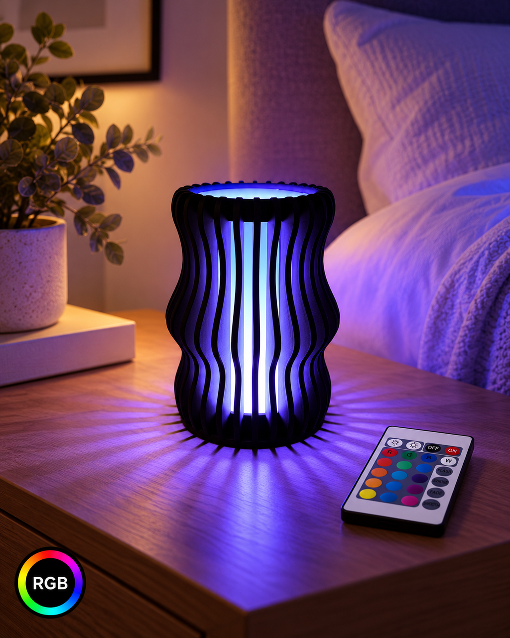 VANTA RGB Table Lamp in black with remote