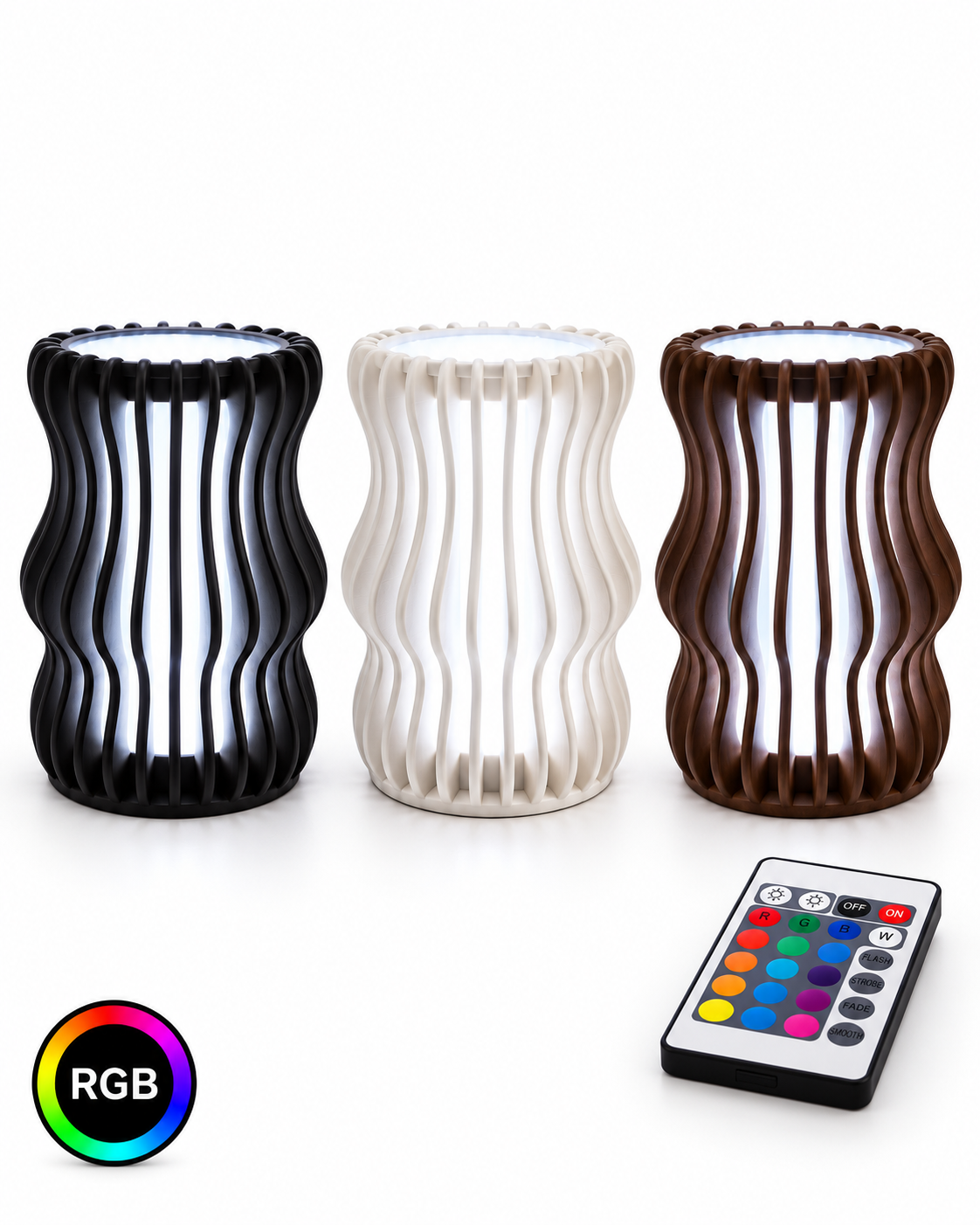 VANTA RGB Table Lamp black white and dark brown variants