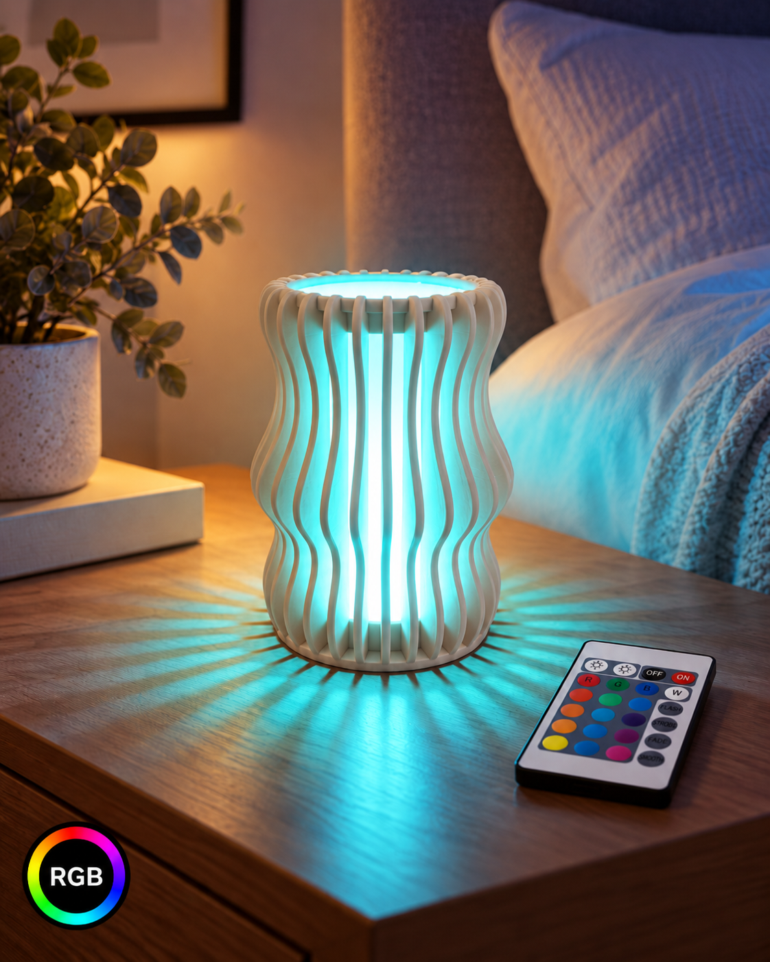 VANTA RGB Table Lamp in white with remote