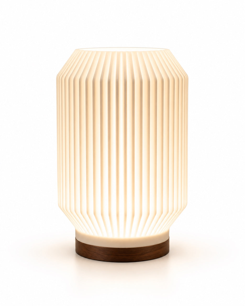 HALCYON RGB ribbed table lamp on a clean white background