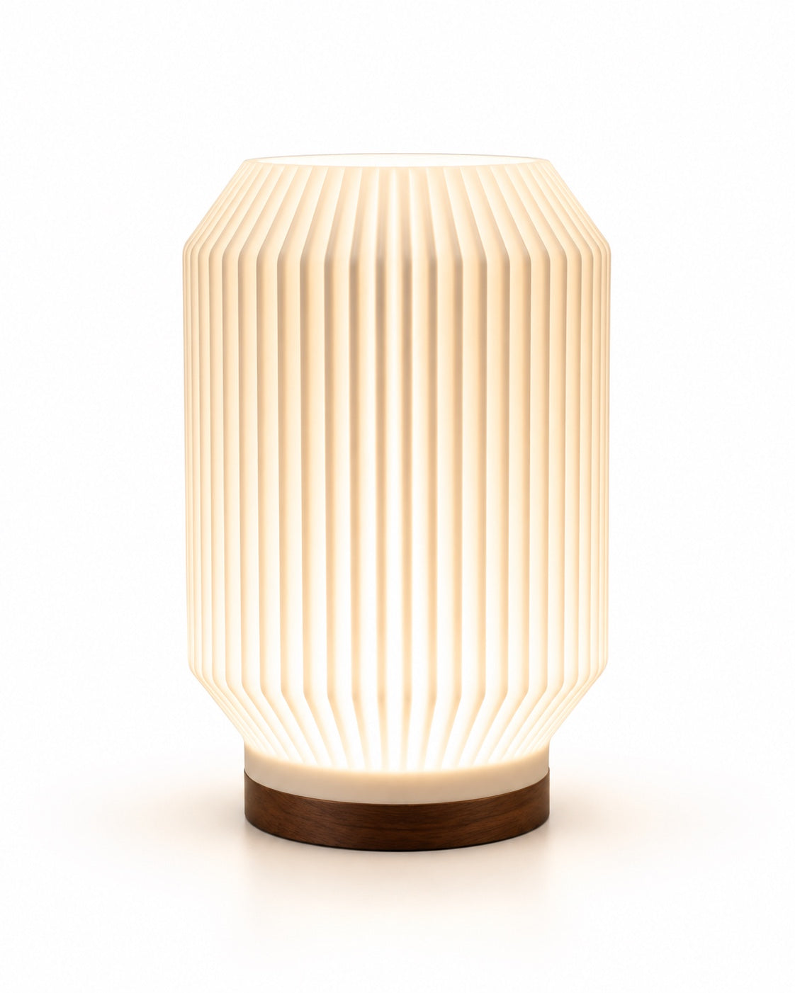 HALCYON RGB ribbed table lamp on a clean white background