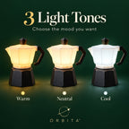 CREMA Table Lamp warm neutral and cool light tones