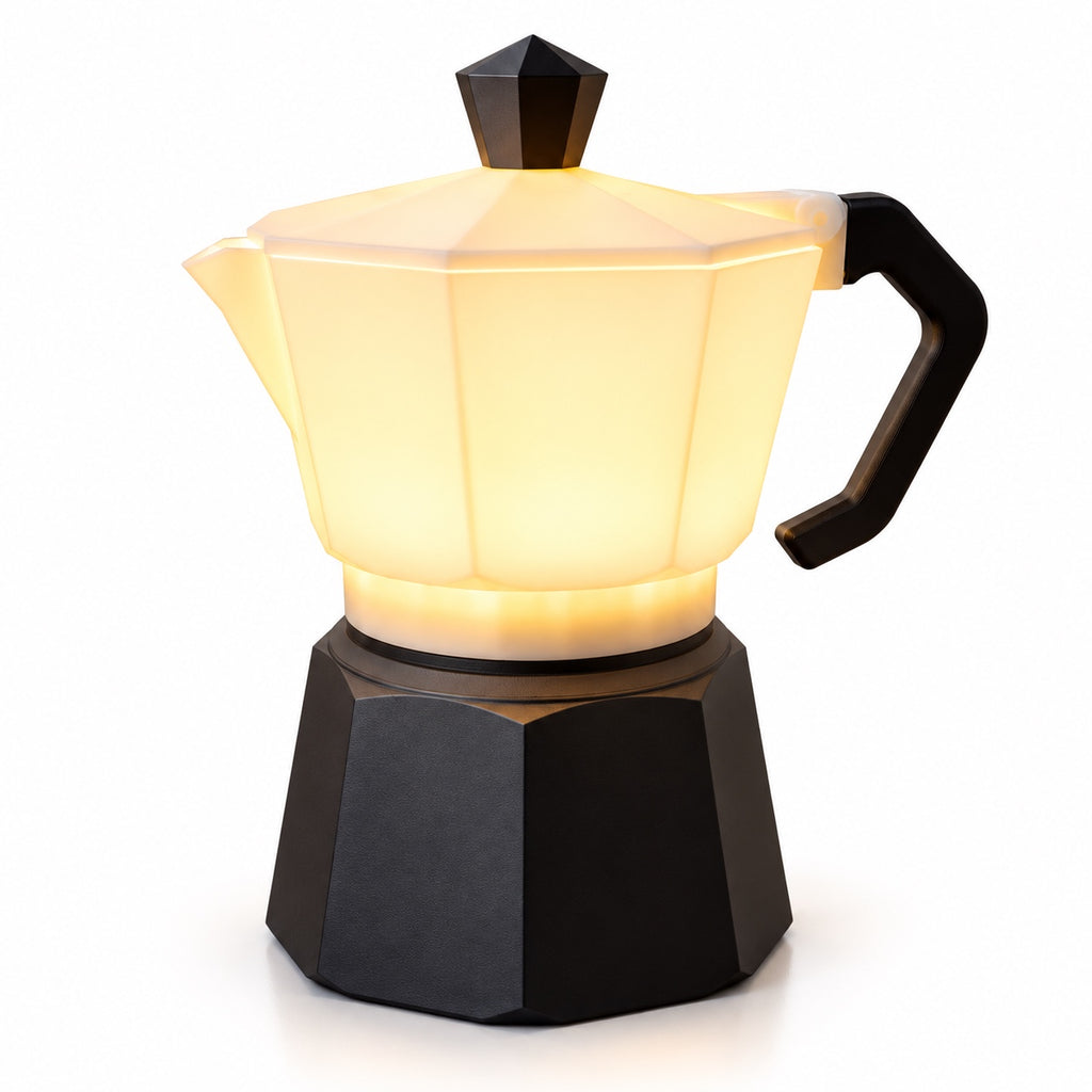 CREMA Table Lamp lit on a white background