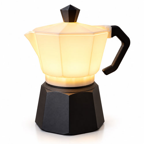 CREMA Table Lamp lit on a white background