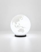 ORBIS RGB globe lamp with Asia Pacific map detail on a clean white background