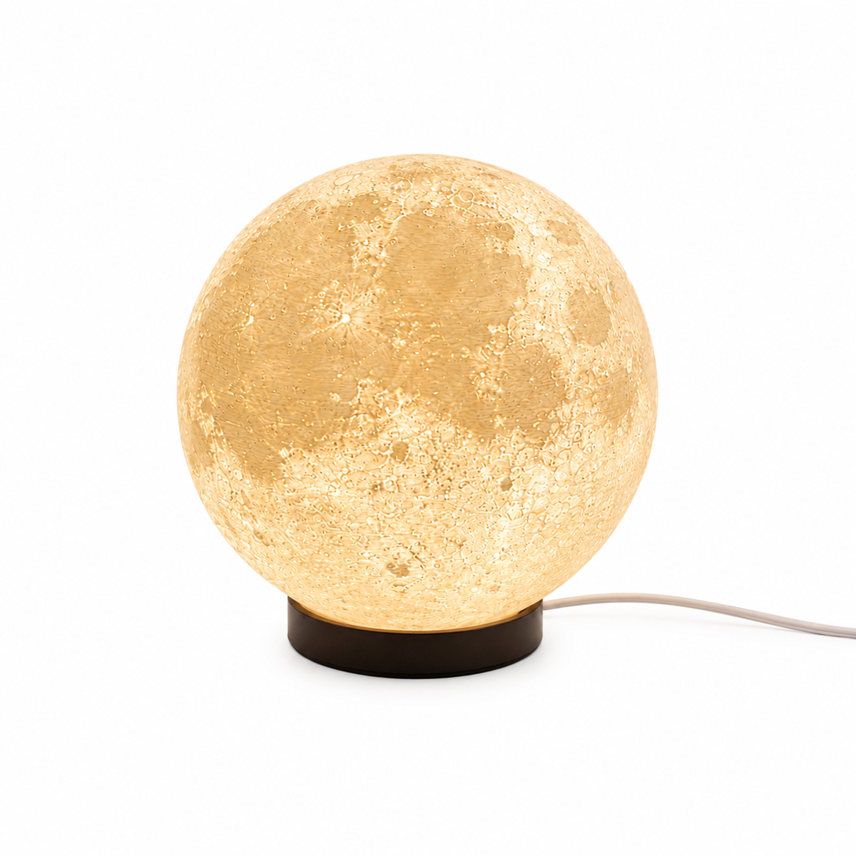 LUNARA Table Lamp on black base with warm light